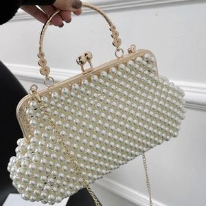Pearl Design Kiss Lock Evening Bag